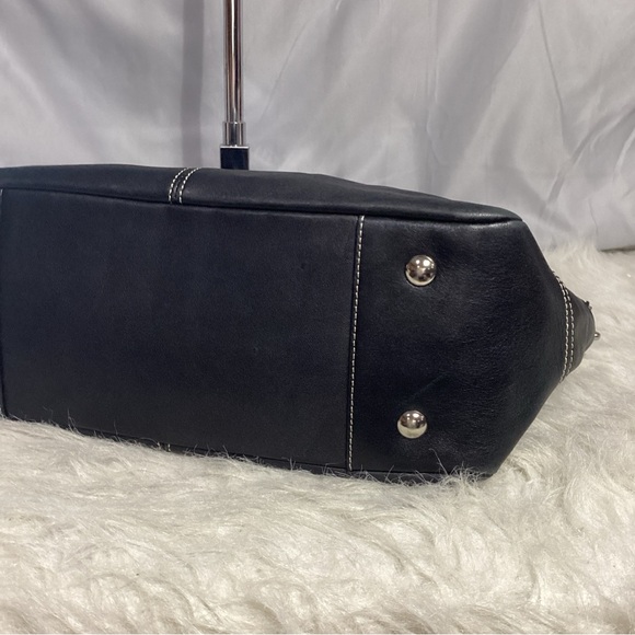 Coach Leather Soho Pleated Gallery Lg Black Tote Bag F14673 Shoulder - Picture 7 of 12
